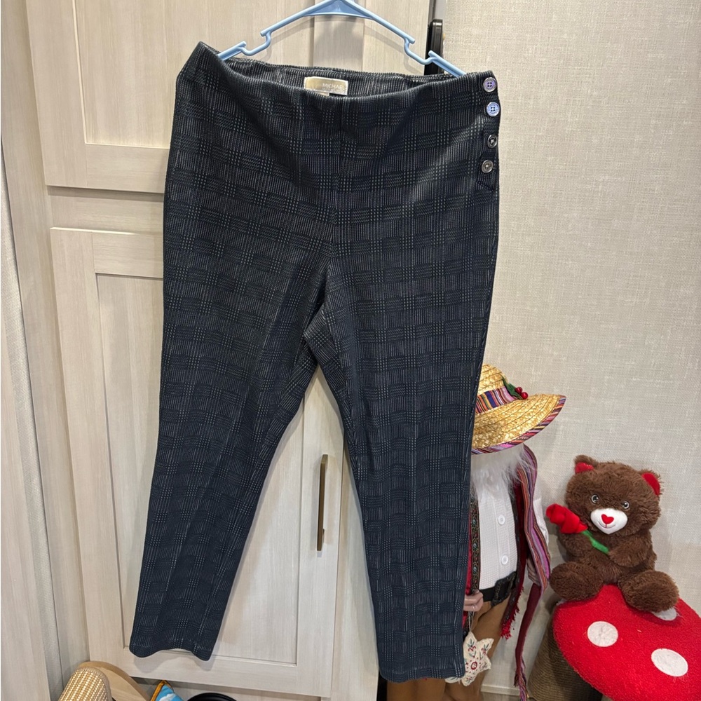 Michael Kors Black Plaid Jeggings